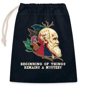 Charles Darwin Atheistischer Atheismus - Verschließbarer Geschenkbeutel aus Baumwolle (25x30cm) - Navy - Vorne