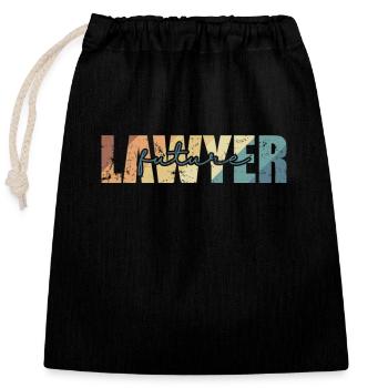 Lawyer Future Profession Jurist - Closable cotton gift bag (25x30cm) - black - Front