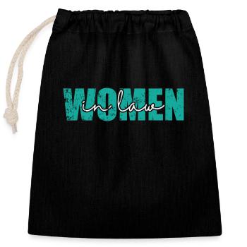 Women in Law Lawyer Profession Lawyer - Closable cotton gift bag (25x30cm) - black - Front