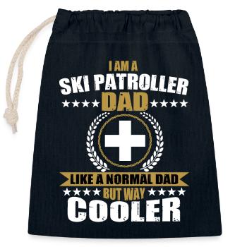 Lustiger Skipatroller Papa Pisten Notfall - Verschließbarer Geschenkbeutel aus Baumwolle (25x30cm) - Navy - Vorne