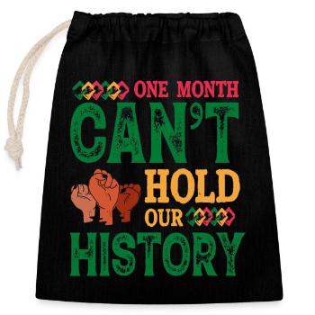 Black History Month Black History - Verschließbarer Geschenkbeutel aus Baumwolle (25x30cm) - Schwarz - Vorne