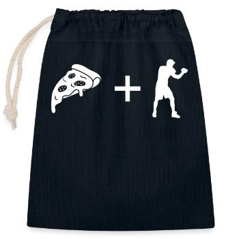 Pizza - Guy Boxes - - Closable cotton gift bag (25x30cm) - navy - Front