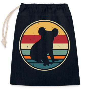 Koala - Verschließbarer Geschenkbeutel aus Baumwolle (25x30cm) - Navy - Vorne