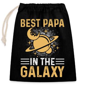 Bester Papa Vatertag Vater - Verschließbarer Geschenkbeutel aus Baumwolle (25x30cm) - Schwarz - Vorne