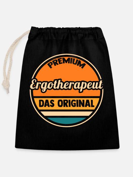 Ergotherapie Ergotherapeut - Verschließbarer Geschenkbeutel aus Baumwolle (25x30cm) - Schwarz