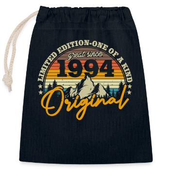 1994 Vintage Birthday Gift - Closable cotton gift bag (25x30cm) - navy - Front
