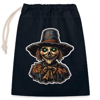 Scarecrow Halloween Scarecrow Costume - Closable cotton gift bag (25x30cm) - navy - Front