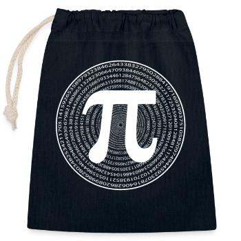 Pi Jour 3.14 Pi Symbole de nombre Math Lover - Sac cadeau en coton avec cordon (25 x 30 cm) - bleu marine - Devant