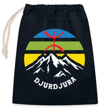 Djurdjura les beaux montagnes kabyle - Sac cadeau en coton avec cordon (25 x 30 cm) - bleu marine - Devant