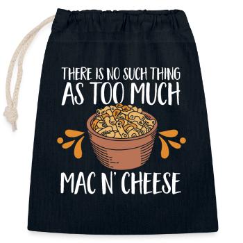 Macaroni Cheese Lover Mac And Cheese - Closable cotton gift bag (25x30cm) - navy - Front