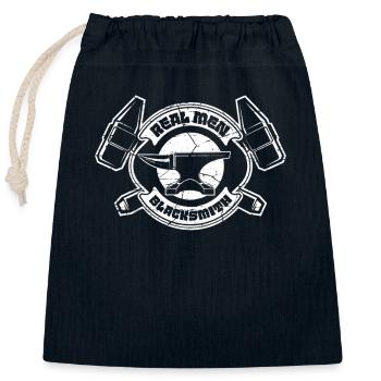 Real Men Hobby Legend Forging Anvil Professional - Closable cotton gift bag (25x30cm) - navy - Front
