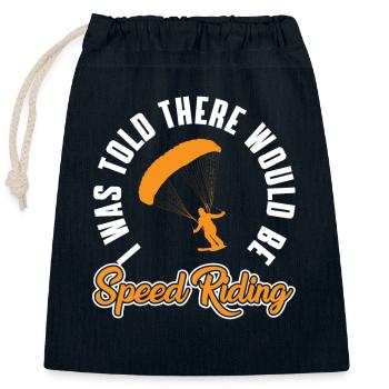 Speed Riding - Verschließbarer Geschenkbeutel aus Baumwolle (25x30cm) - Navy - Vorne