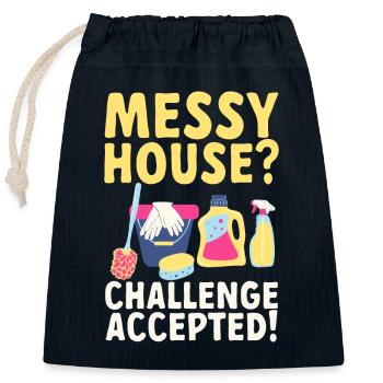 Maid service Cleaner Housekeeper - Closable cotton gift bag (25x30cm) - navy - Front