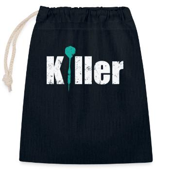 Killer Darts Wurf - Verschließbarer Geschenkbeutel aus Baumwolle (25x30cm) - Navy - Vorne