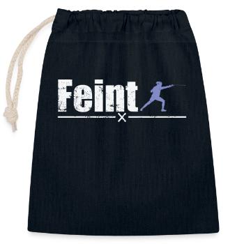Feint Fechten - Verschließbarer Geschenkbeutel aus Baumwolle (25x30cm) - Navy - Vorne
