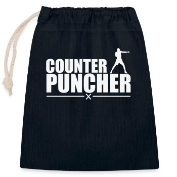 Counter Puncher Boxen - Verschließbarer Geschenkbeutel aus Baumwolle (25x30cm) - Navy - Vorne
