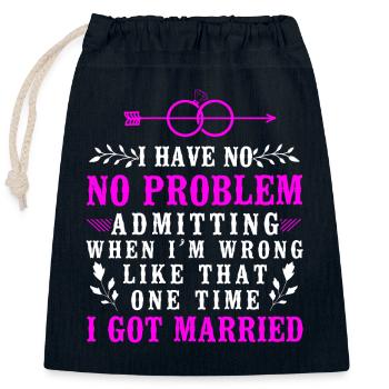 Happy Divorce Party I Have No - Verschließbarer Geschenkbeutel aus Baumwolle (25x30cm) - Navy - Vorne