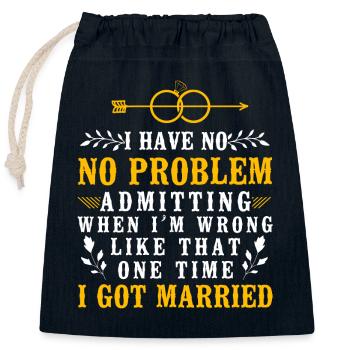 Happy Divorce Party I Have No - Verschließbarer Geschenkbeutel aus Baumwolle (25x30cm) - Navy - Vorne