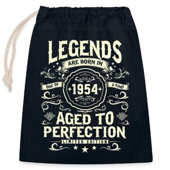 Legendärer Jahrgang 1954 - Verschließbarer Geschenkbeutel aus Baumwolle (25x30cm) - Navy - Vorne