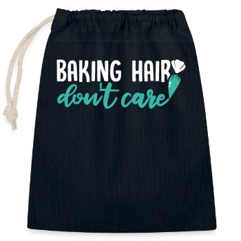 Cuisson des cheveux Ne s’en soucie pas Boulangerie Chef pâtissier - Sac cadeau en coton avec cordon (25 x 30 cm) - bleu marine - Devant