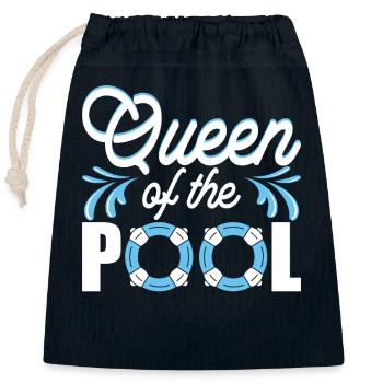Swimming Float - Closable cotton gift bag (25x30cm) - navy - Front