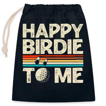 Golf Golfer - Closable cotton gift bag (25x30cm) - navy - Front