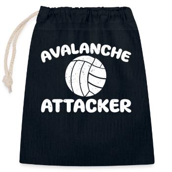 Avalanche Attacker - Snow Volleyball - Closable cotton gift bag (25x30cm) - navy - Front