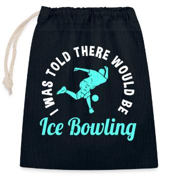 Eis-bowling - Verschließbarer Geschenkbeutel aus Baumwolle (25x30cm) - Navy - Vorne
