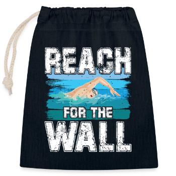 Reach for the wall - Verschließbarer Geschenkbeutel aus Baumwolle (25x30cm) - Navy - Vorne