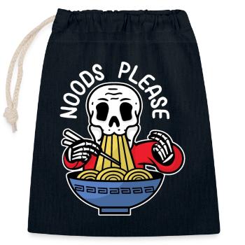 Noods please - Closable cotton gift bag (25x30cm) - navy - Front