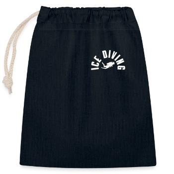Conception de sac de plongée sous glace - Sac cadeau en coton avec cordon (25 x 30 cm) - bleu marine - Devant