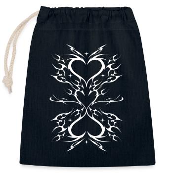 Demon Heart Sigil Tribal Cybersigilism A Cyber - Closable cotton gift bag (25x30cm) - navy - Front