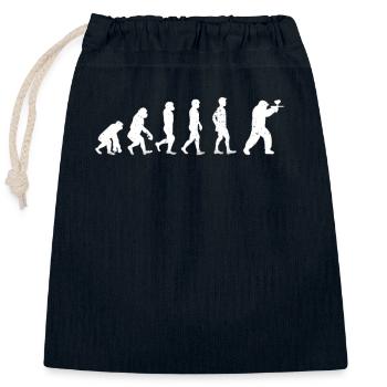 Paintball Player Evolution Paintballer Paint Ball - Sac cadeau en coton avec cordon (25 x 30 cm) - bleu marine - Devant