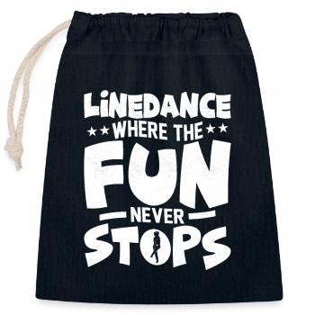 Linedance Where The Fun Never Stops Western Countr - Verschließbarer Geschenkbeutel aus Baumwolle (25x30cm) - Navy - Vorne