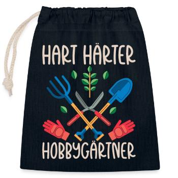 Schrebergarten Gartenbau Gartenarbeit - Verschließbarer Geschenkbeutel aus Baumwolle (25x30cm) - Navy - Vorne