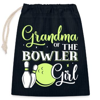 The grandmother of the bowler girl - Closable cotton gift bag (25x30cm) - navy - Front