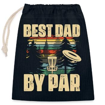 Best Dad By Par Frisbee Disc Golf - Verschließbarer Geschenkbeutel aus Baumwolle (25x30cm) - Navy - Vorne