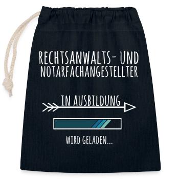 Rechtsanwalts und Notarfachangestellter Ausbildung - Verschließbarer Geschenkbeutel aus Baumwolle (25x30cm) - Navy - Vorne