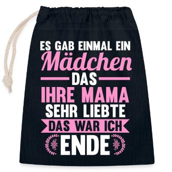 Mama Muttertag Mutter Tochter - Verschließbarer Geschenkbeutel aus Baumwolle (25x30cm) - Navy - Vorne