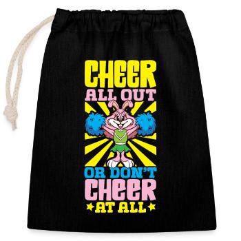Tenue de pom-pom girl - Sac cadeau en coton avec cordon (25 x 30 cm) - noir - Devant
