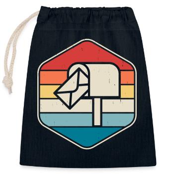 Mailbox - Closable cotton gift bag (25x30cm) - navy - Front