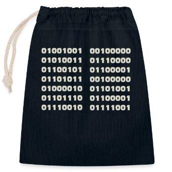 Ich Spreche Binär Code Lustiges Informatiker Coder - Verschließbarer Geschenkbeutel aus Baumwolle (25x30cm) - Navy - Vorne