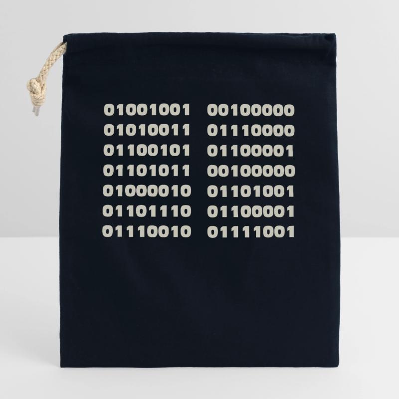 Ich Spreche Binär Code Lustiges Informatiker Coder Verschließbarer Geschenkbeutel aus Baumwolle (25x30cm)