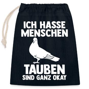 Taubenzüchter Brieftaube Tauben - Verschließbarer Geschenkbeutel aus Baumwolle (25x30cm) - Navy - Vorne