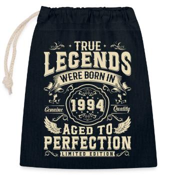Vintage 1994 Birthday Legend - Closable cotton gift bag (25x30cm) - navy - Front