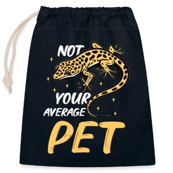 Drôle de propriétaire de gecko léopard, humour reptile, - Sac cadeau en coton avec cordon (25 x 30 cm) - bleu marine - Devant