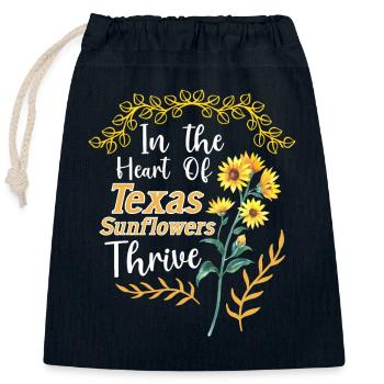 Texas Wildflowers Season Fields Flowers Texas - Closable cotton gift bag (25x30cm) - navy - Front