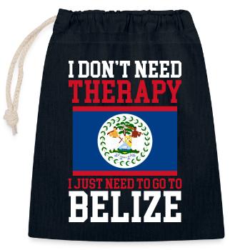 Belize Flagge Belizer - Verschließbarer Geschenkbeutel aus Baumwolle (25x30cm) - Navy - Vorne