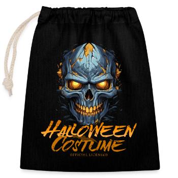 Chrome Skull - Costume d’Halloween pour femme - Sac cadeau en coton avec cordon (25 x 30 cm) - noir - Devant