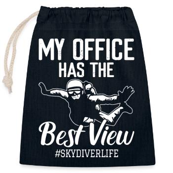 Skydiving - Verschließbarer Geschenkbeutel aus Baumwolle (25x30cm) - Navy - Vorne